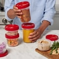 thumbnail image 4 of Rubbermaid TakeAlongs Twist & Seal Food Storage Containers, 828 mL (3.5-Cup), Ruby, 2 Pack, 4 of 7