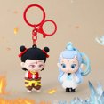 thumbnail image 2 of New "Ne Zha: Demon Boy Causes a Ruckus in the Sea" Keychain, Cute Ne Zha and Ao Bing Couple Backpack Hanging Accessory, Small Gift, 2 of 4