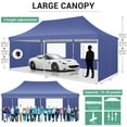 thumbnail image 5 of HOTEEL 10'x20' Pop up Canopy Tent with 6 Removable Sidewalls, Instant Outdoor Canopy Shelter with Upgrade Raised Roof and Carry Bag,Dark Blue, 5 of 12