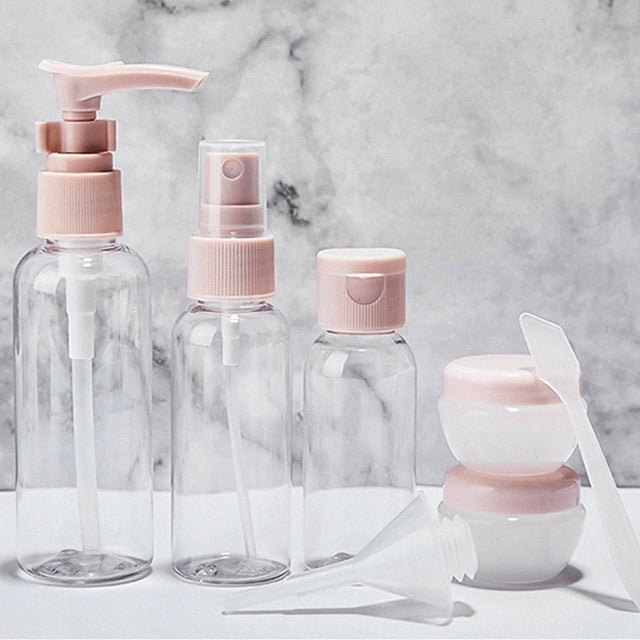 RENACLIPY 1Set Lightweight Plastic Travel Bottles for Cosmetics Leakproof Durable Multi Color