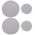 thumbnail image 1 of Unique Bargains 4 Pcs 4 Inch 7 Inch Plant Coasters Mat Pot Holders Plant Saucer Light Gray, 1 of 7