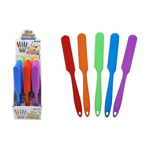 Diamond Visions 11-1836 Mini Silicone Spatula Frosting Spreader MultiPack in Assorted Colors 2 Spatulas