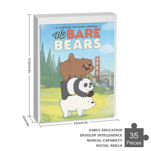 We Bare Bears Jigsaw Puzzle 35/70/120/200/300/500/1000 Piece Birthday Gift Vibrant Colors High Quality