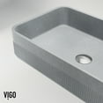 thumbnail image 6 of VIGO Cypress Concreto Stone Rectangular Bathroom Vessel Sink in Gray with Apollo Vessel Faucet and Pop-Up Drain in Chrome-VGT2103, 6 of 14