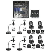 Presonus AR8 Podcast Podcasting Studio Bundle w/Mics+Headphones+Gooseneck Stands