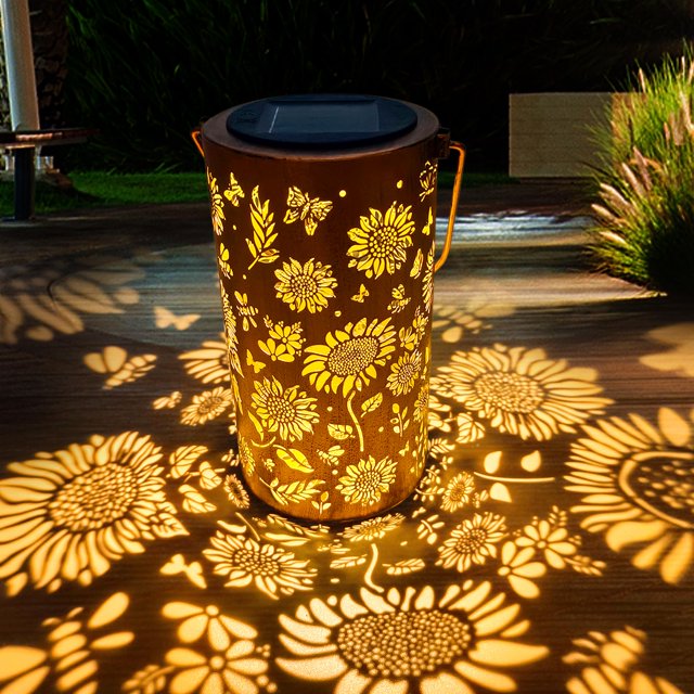 Farol solar ANYTALK girasol para exterior, impermeable, colgante