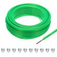 thumbnail image 1 of Uxcell 9/64 Green Vinyl Coated Wire Rope 328ft Galvanized Steel with 10PCS M5 Loop Sleeves, 1 of 7