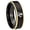 Black And Gold Step Edge, variant on Hatchet Man Beveled Edge Rose Gold Tungsten Engraved Ring 10MM