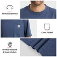 thumbnail image 4 of Kecols Men's Loose Fit Thick Work T-Shirts Soft Short Sleeve Pocket Tee(Tall & Regular)(Bluestone,L), 4 of 6