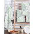 thumbnail image 2 of Sage Green Coral Coastal Kitchen Dish Towels for Drying Dishes Set of 2, Summer Beach Seaside Nautical Waffle Weave Microfiber Hand Tea Bathroom Towels Quick Dry & Absorbent Towel 15.7x23.6, 2 of 7