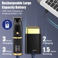 thumbnail image 4 of HIENA PRO Cortapelos y afeitadora de láminas para hombres, cortapelos profesionales inalámbricos con pantalla LCD, recortadora de pelo sin huecos, afeitadora de doble lámina, regalos para hombres, 4 of 5