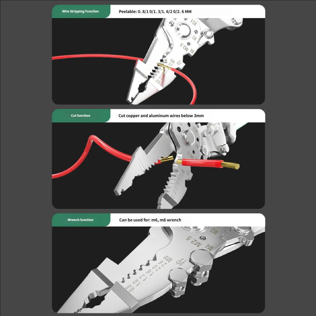 Heavy Duty Chrome Steel Wire Stripper With Voltages Detection And Easy