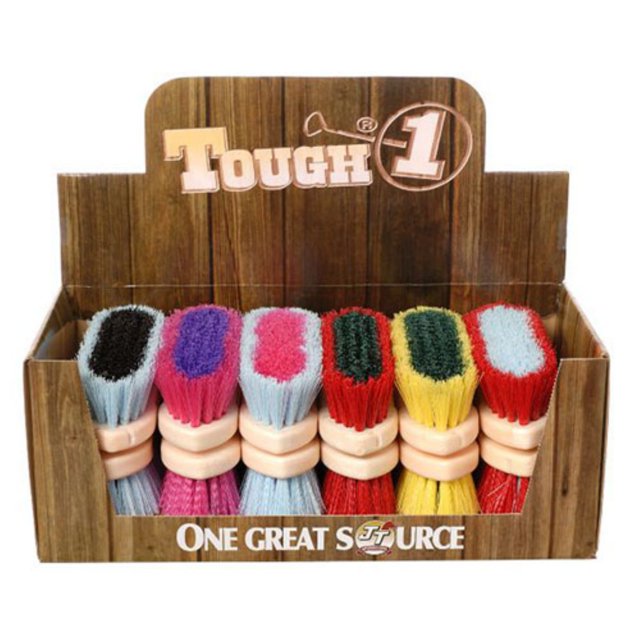 Tough-1 Medium Poly Bristle Brush - Bright Colors - 12 pk. Assorted