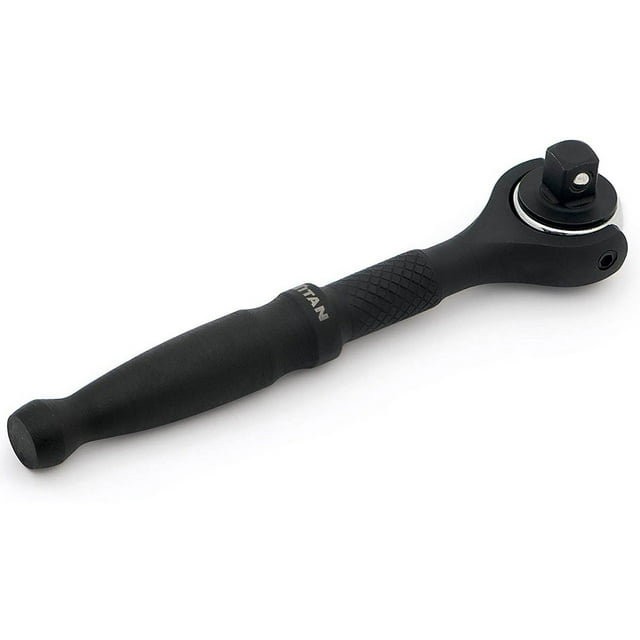 Titan Tools Titan 11313 1/4-Inch Drive x 4-Inch 90-Toth Swivel Head Micro Ratchet - Negro