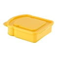 thumbnail image 3 of Caja de sándwich de pan tostado, lonchera bento, soporte reutilizable, portátil con tapa, golosina Amarillo, 3 of 9