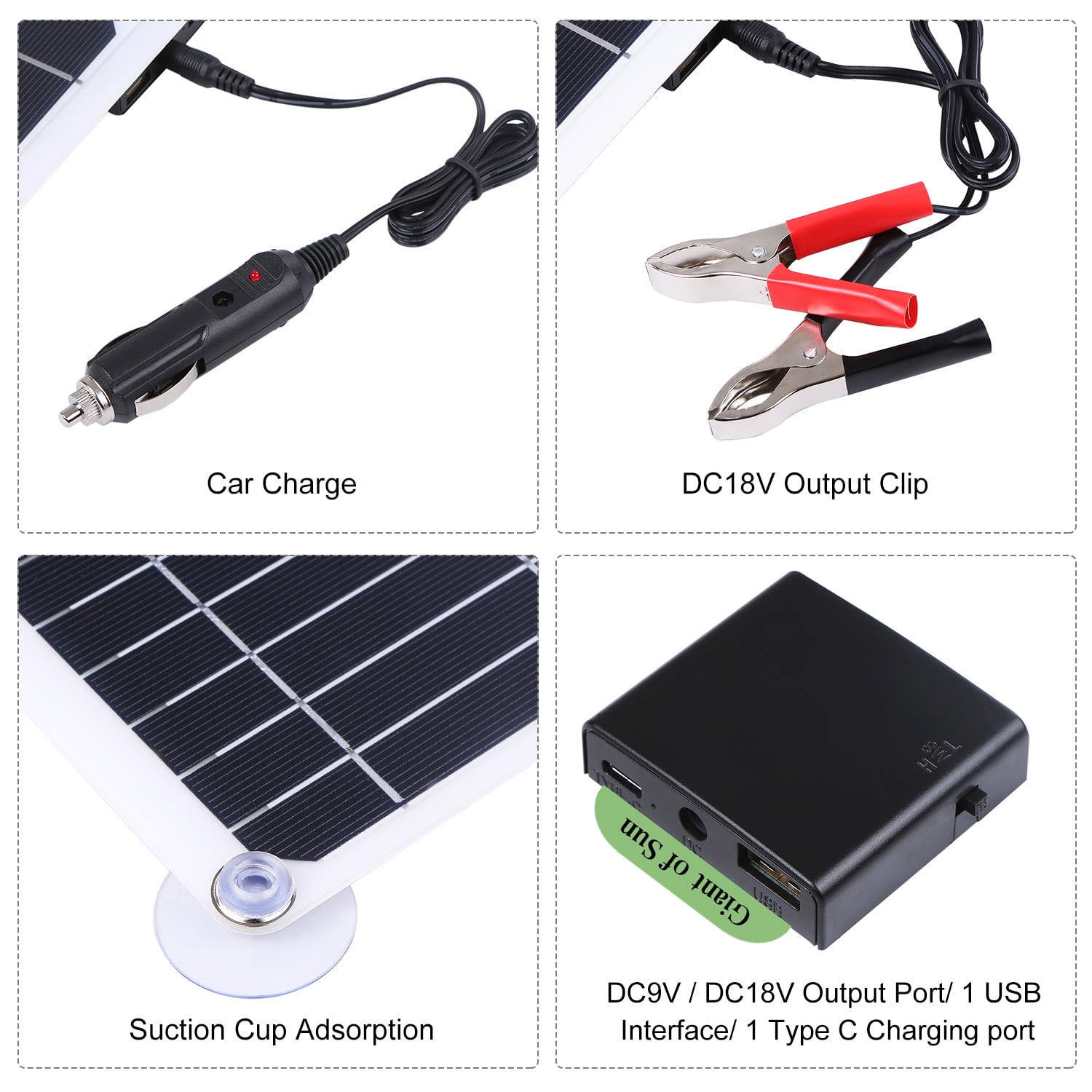 Solar Charger Panel Kit 200W 12V for Car, Marine, Boat, Home, Camping, Outdoor