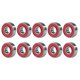 thumbnail image 1 of Bola 608rs ABEC-9 Cojinete Scooter Rodamientos en miniatura de ranura profunda Rojo 10 piezas, 1 of 7