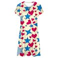 thumbnail image 5 of Viikei Sundresses for Women Casual Summer,Women's Casual Loose Summer Printed Short Sleeved Dress Yellow S, 5 of 5