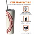 thumbnail image 6 of 20oz Baseball Pattern Skinny Tumblers Stainless Steel Tumbler with Lid and Straw,Vacuum Insulated Double Wall Travel Tumbler Cups with Cleaning Brush for Coffee,Tea, 6 of 6