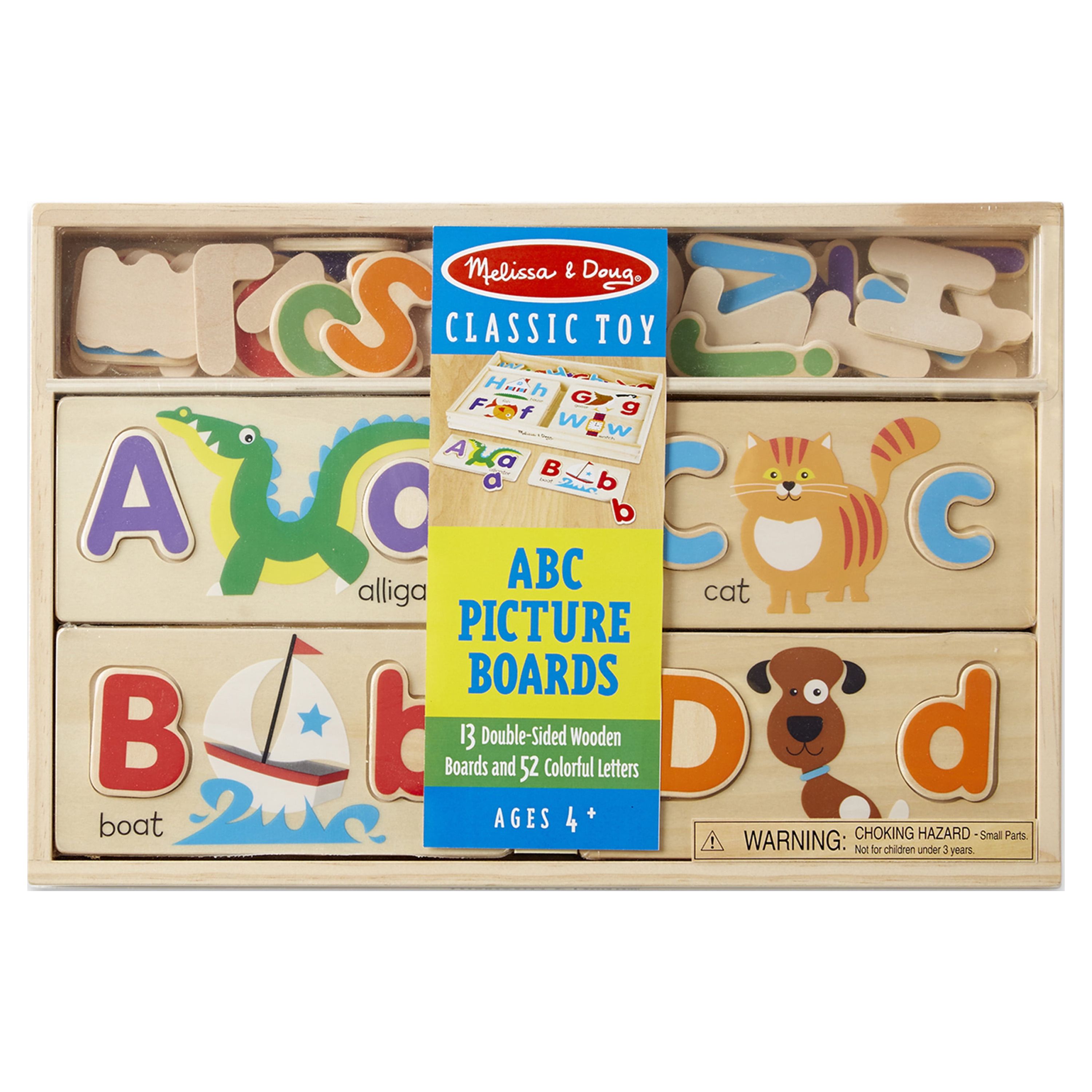 Melissa & Doug ABC Picture Boards - Educational Toy With 13 Double-Sided Wooden Boards and 52 Letters - image 3 of 9