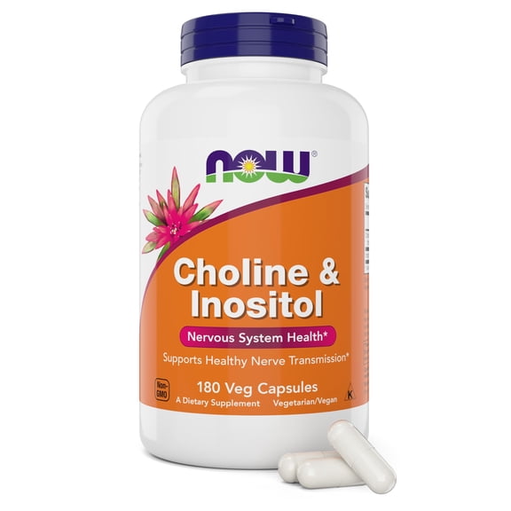 NOW Choline & Inositol, 180 Vegetarian Capsules