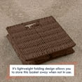 thumbnail image 6 of Ornavo Home Wicker Storage Cubes Bin, 10.5 Inch Storage Shelf Basket Collapsible Natural Hand Woven Paper Storage Cube Bin with Handles - Set of 6, Brown, 6 of 7