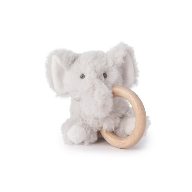 Juguete de felpa con forma de elefante para la dentición, elegante, de lujo, para bebés, material suave
