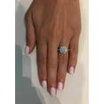 thumbnail image 3 of 3Ct Lab Created Round Halo Diamond Engagement Ring 14K White Gold Plated Sterling Silver, 3 of 3