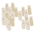 thumbnail image 2 of segolike 20pcs Wooden Peg Doll Unfinished Wooden Man Male People Bodies Dolls For DIY 55mm Man, 2 of 5