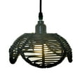thumbnail image 6 of Rattan Lamp Shade Lotus Shape Chandelier Lamp Cover Rustic Ceiling Light Fixture Cover Handmade Creative Woven Lampshade for Bedroom Living Room Restaurant Hallway Decoration Black, 6 of 8
