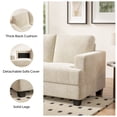 thumbnail image 5 of BLAZANT 89" Extra Deep Seats Oversize, Chenille Fabric 3 Seater Sofa for Living Room, Modern Couch and Sofa, Comfy Armrests and Seats and Backrests, Easy Installation,Beige, 5 of 14