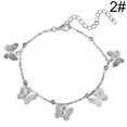 thumbnail image 2 of Butterfly Anklet Creative Handmade Alloy Ankle Bracelet Foot Chain for Women, 2 of 10