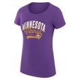 thumbnail image 2 of Women's G-III 4Her by Carl Banks Purple Minnesota Vikings Filigree Logo Fitted T-Shirt, 2 of 3