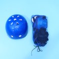 thumbnail image 3 of Juego de casco de bicicleta con rodilleras, coderas y muñequeras, casco ajustable para niños pequeños y jóvenes, casco de bicicleta para patines en línea, azul, 3 of 8