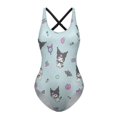 thumbnail image 5 of Kuromi And My Melody Women's One Piece Swimsuit Athletic Training Swimwear Bathing Suit, 5 of 7