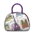 thumbnail image 2 of Insulated Lunch Bag Women Zipper Closure Lunch Tote for Adult Men Leakproof Cooler Lunch Bags for Weekend Picnic/Beach Party (Paris ), 2 of 7