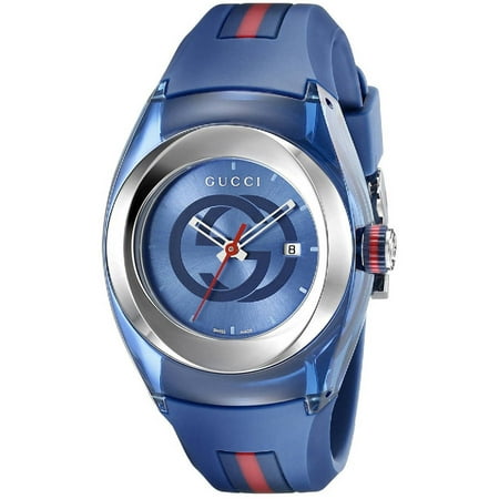 Gucci Sync L Blue Rubber Watch, YA137304