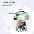thumbnail image 3 of Goofa Tropical Summer Palm Pattern Mens Golf Shirt Baseball T-shirt Moisture Wicking Dry Fit Performance Sport Short Sleeve Striped Golf Polo Shirts-X-Large, 3 of 7
