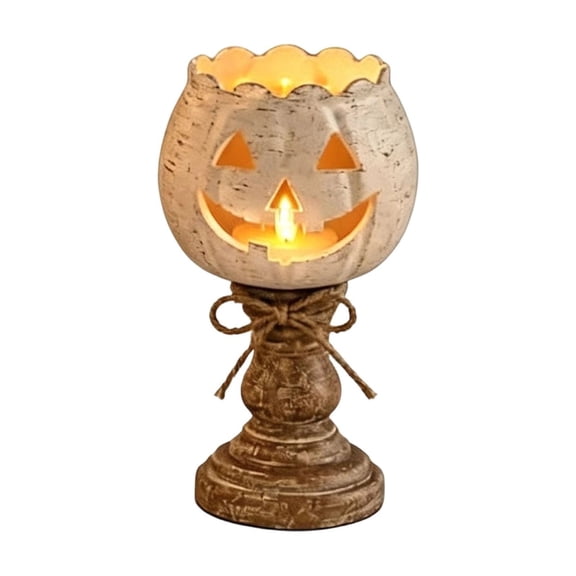 1 Pc Halloween Pumpkin Tealight Candle Holder Halloween Pumpkin Tea Light Candle Holders Decor Farmhouse Halloween Pumpkin Tea Light Holders, 4.72 Inch