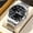SG802 Men's Black with Silver Edge, variant on Men's watch, fully automatic quartz watch, non-mechanical watch, ultra-thin business simple waterproof casual calendar men's wristwatch