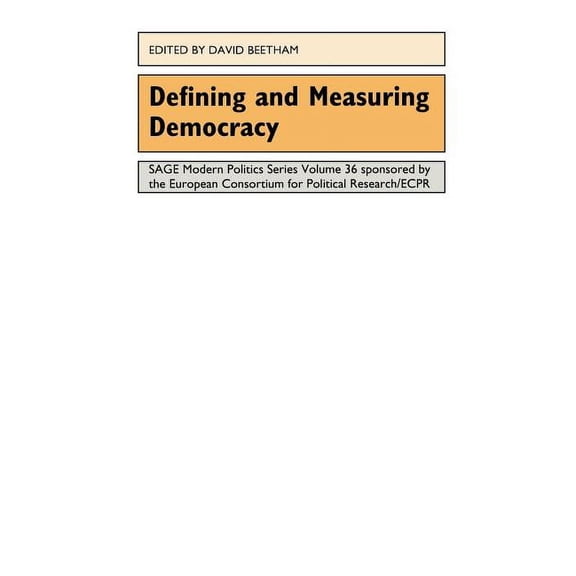 Sage Modern Politics Defining and Measuring Democracy, Book 36, (Paperback)