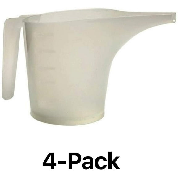 Norpro 2-Cup Measuring Funnel Pitcher Translucent White Batter Pouring 4-Pack