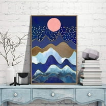 IDEA4WALL Framed Canvas Wall Art for Living Room, Bedroom Nordic Style Mountains Canvas Prints for Modern Home Decoration Ready to Hang
