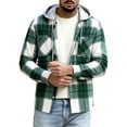 thumbnail image 5 of Zormilly Jackets for Men Long Sleeve Button Down Hooded Plaid Shirt Jacket with Pockets Brushed Soft Fall Outfits, S-3XL, 5 of 6