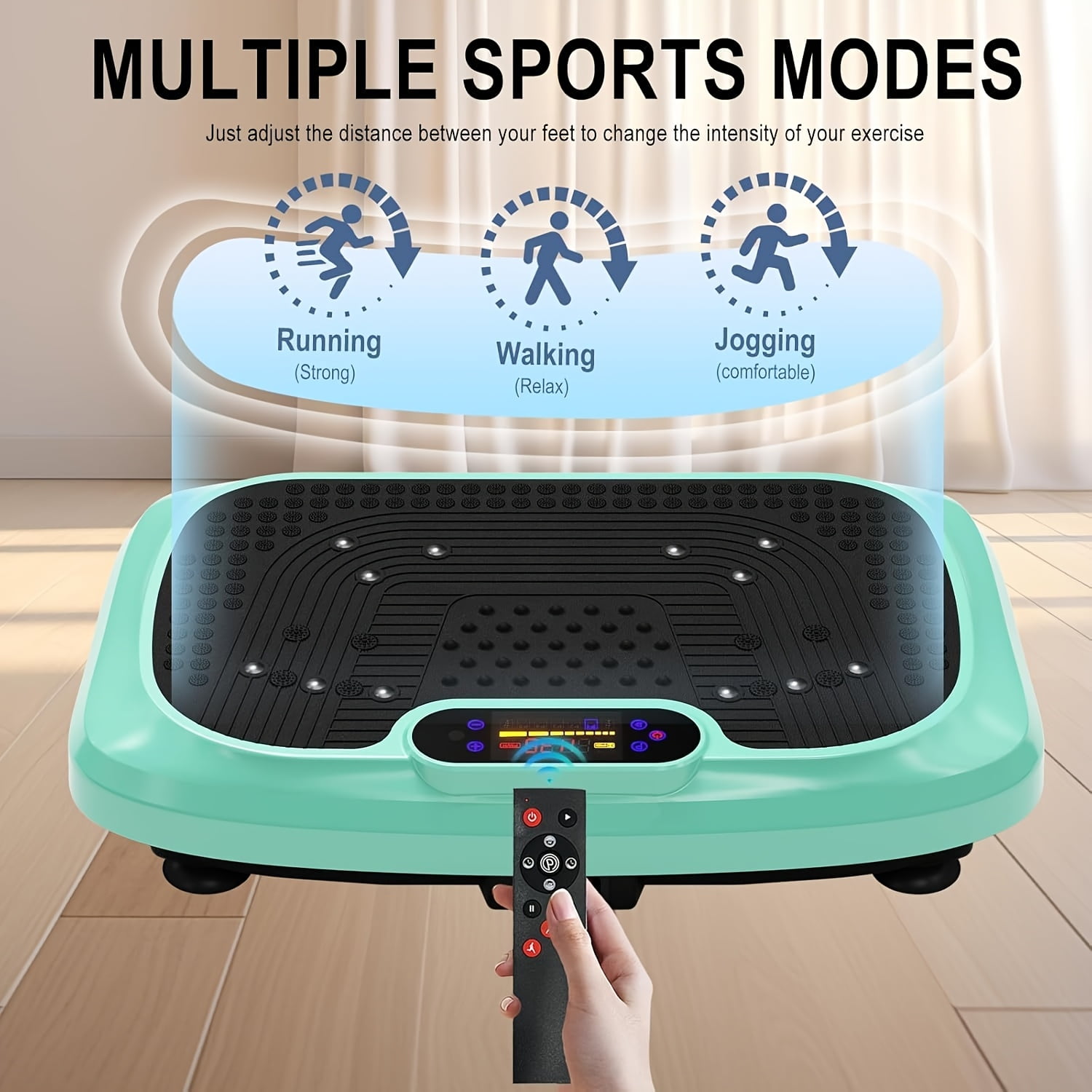 HOTWAVE Vibration Plate - 9 Modes Silent Motor 450LB Capacity, Full-Body Home Fitness Lymphatic Drainage Platform