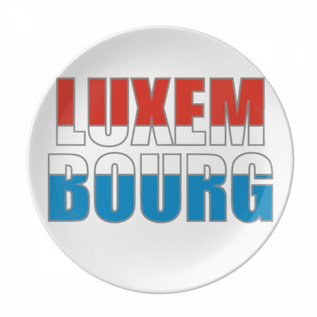 

Luxembourg Country Flag Name Plate Decorative Porcelain Salver Tableware Dinner Dish