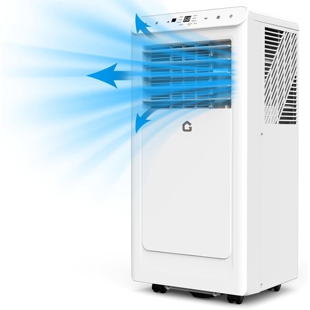 Ourlova 10000 BTU Climatiseur Portable Intelligent Mode Sommeil Télécommande 3-en-1 Minuterie 450 Pi2