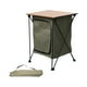 thumbnail image 5 of Gabinete plegable para acampar, gabinete de almacenamiento de 2 niveles para actividades al aire libre en la playa Verde, 5 of 8
