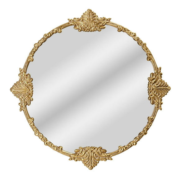 Beautiful Round Ornate Gold Frame Mirror 24" by Drew Barrymore