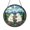 Acrylic 3.5 Inch, variant on Decorative Polar Bear Pair Glass Suncatcher Panel, Stained Glass Style Wildlife Window Hanging Floral Ornament Accent